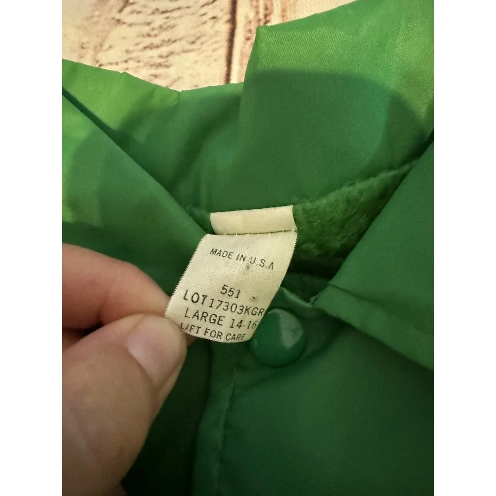 Vintage Michigan State Satin Jacket Spartans Youth Lg 14/16 Women's Small Med